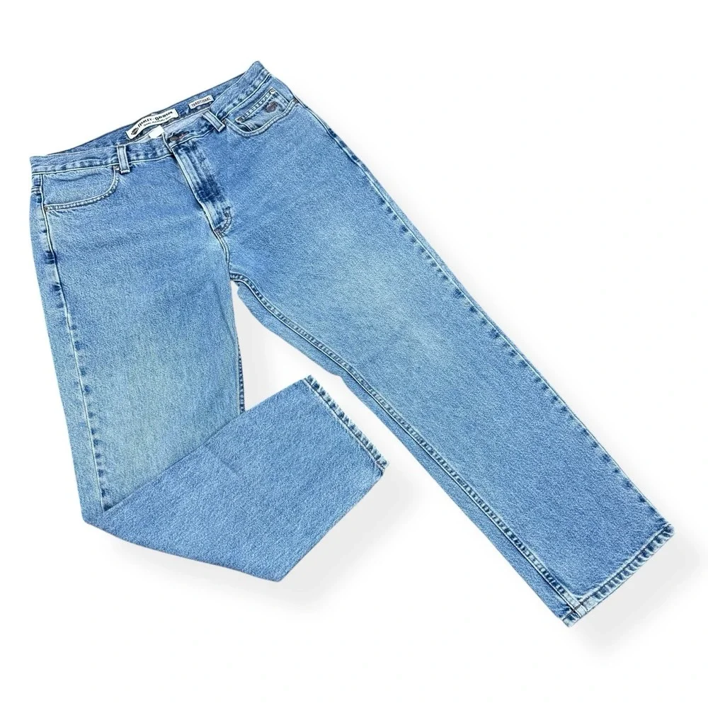 Harley Davidson Jeans Men's 36x30 Light‎ Wash Traditional Denim Biker Motorcycle